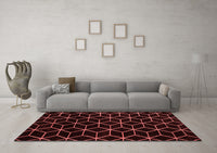 Machine Washable Abstract Red Modern Rug, wshabs5070red