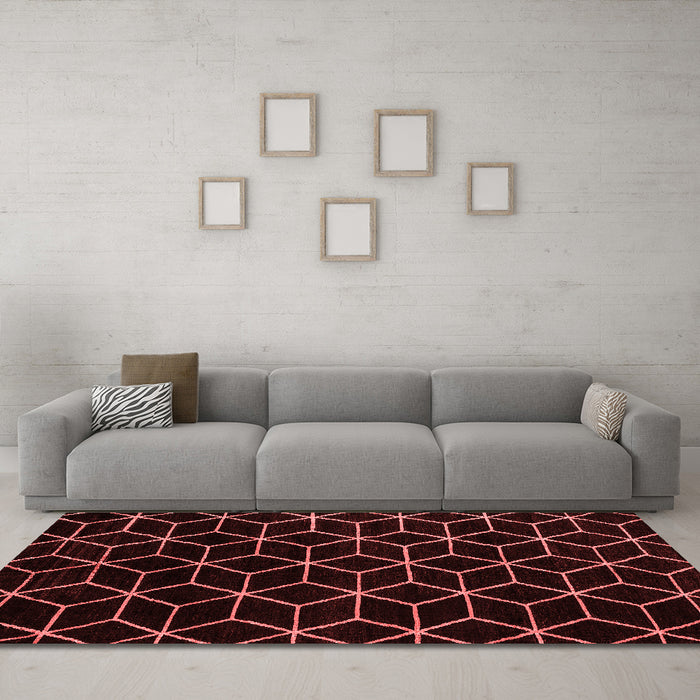 Modern Red Washable Rugs