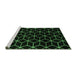 Sideview of Machine Washable Abstract Emerald Green Modern Area Rugs, wshabs5070emgrn