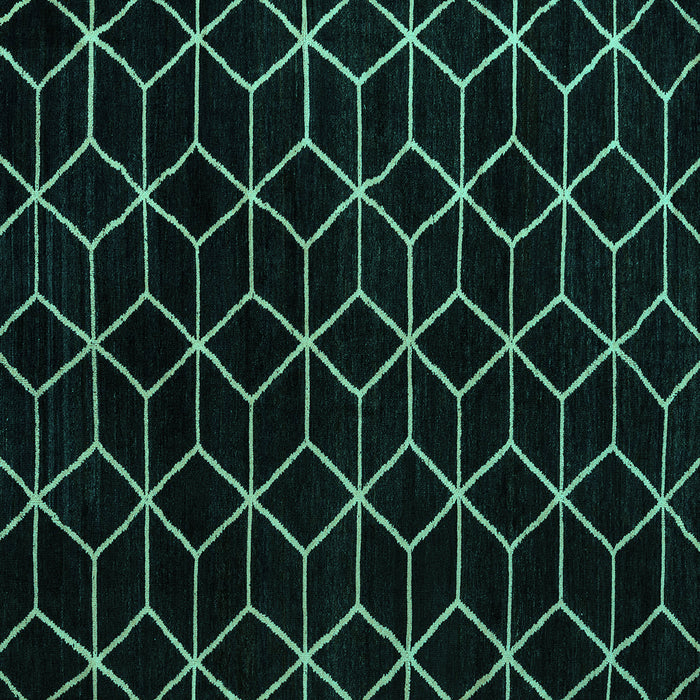 Square Machine Washable Abstract Turquoise Modern Area Rugs, wshabs5070turq