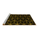 Sideview of Machine Washable Abstract Yellow Modern Rug, wshabs5070yw