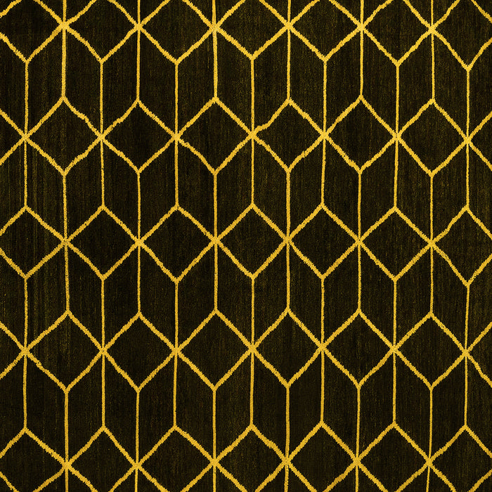 Square Machine Washable Abstract Yellow Modern Rug, wshabs5070yw