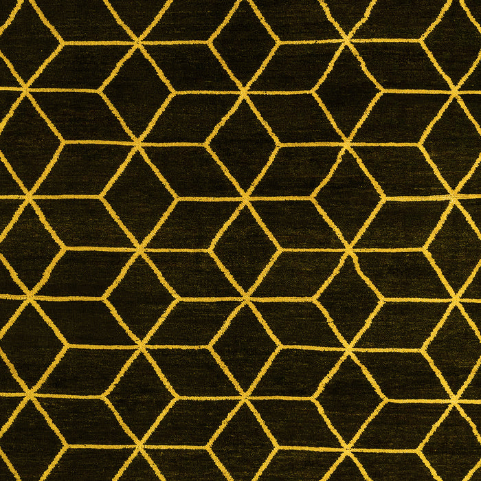 Machine Washable Abstract Yellow Modern Rug, wshabs5070yw