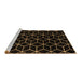 Sideview of Machine Washable Abstract Brown Modern Rug, wshabs5070brn