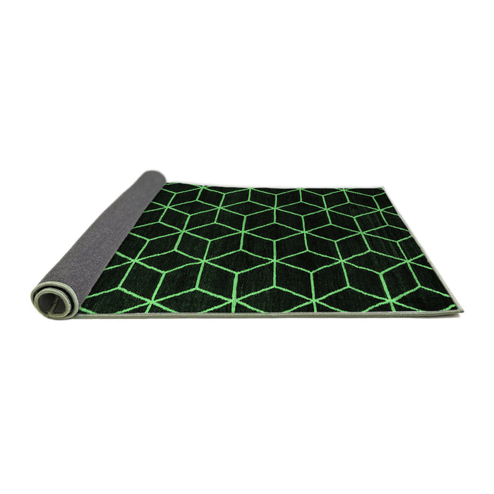Sideview of Abstract Emerald Green Modern Rug, abs5070emgrn