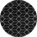 Round Machine Washable Abstract Gray Modern Rug, wshabs5070gry