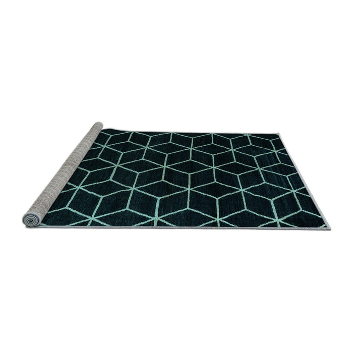 Sideview of Machine Washable Abstract Light Blue Modern Rug, wshabs5070lblu