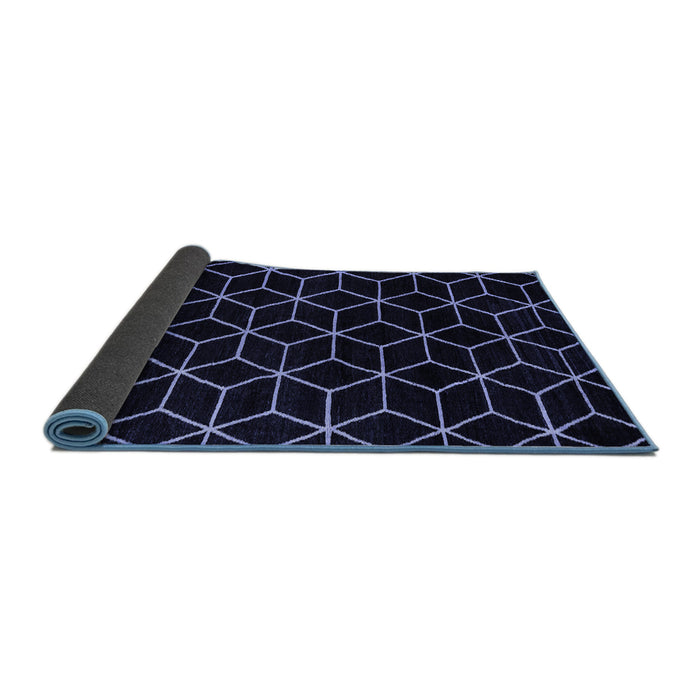 Sideview of Abstract Blue Modern Rug, abs5070blu