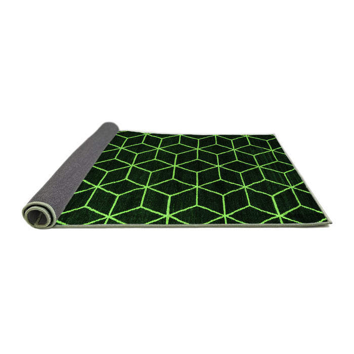 Sideview of Abstract Green Modern Rug, abs5070grn