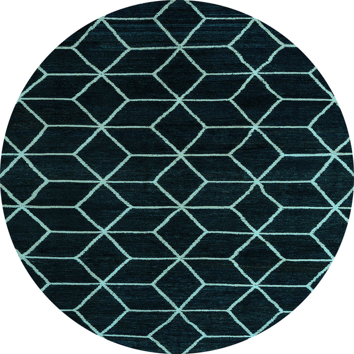 Round Machine Washable Abstract Light Blue Modern Rug, wshabs5070lblu