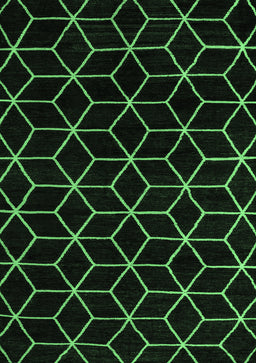 Abstract Emerald Green Modern Rug, abs5070emgrn