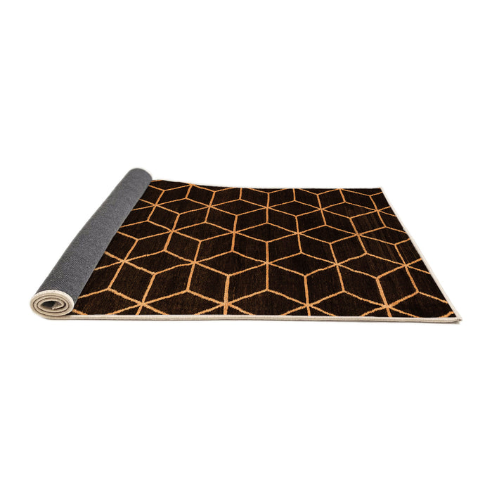 Sideview of Abstract Orange Modern Rug, abs5070org