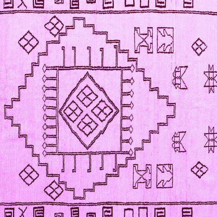 Square Machine Washable Solid Purple Modern Area Rugs, wshabs5071pur