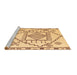 Sideview of Machine Washable Solid Brown Modern Rug, wshabs5071brn