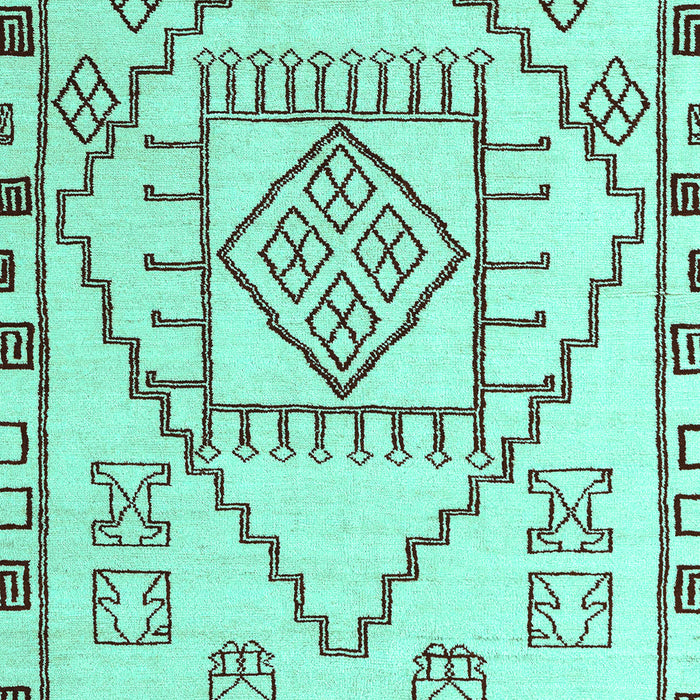 Machine Washable Solid Turquoise Modern Area Rugs, wshabs5071turq