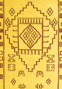 Solid Yellow Modern Rug, abs5071yw