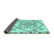 Sideview of Solid Turquoise Modern Rug, abs5071turq