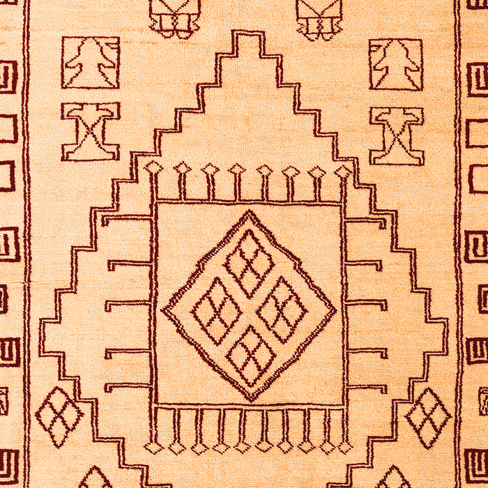 Solid Orange Modern Rug, abs5071org