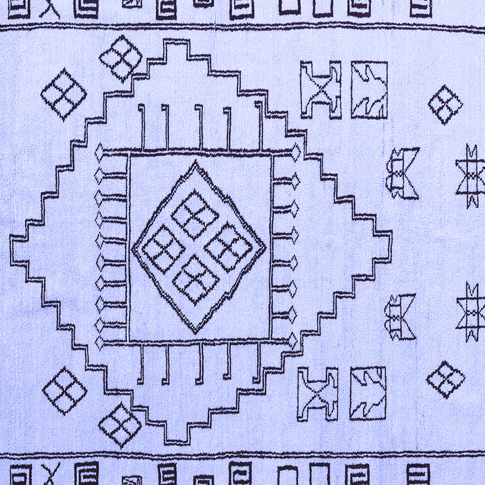 Square Machine Washable Solid Blue Modern Rug, wshabs5071blu