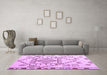 Machine Washable Solid Purple Modern Area Rugs in a Living Room, wshabs5071pur