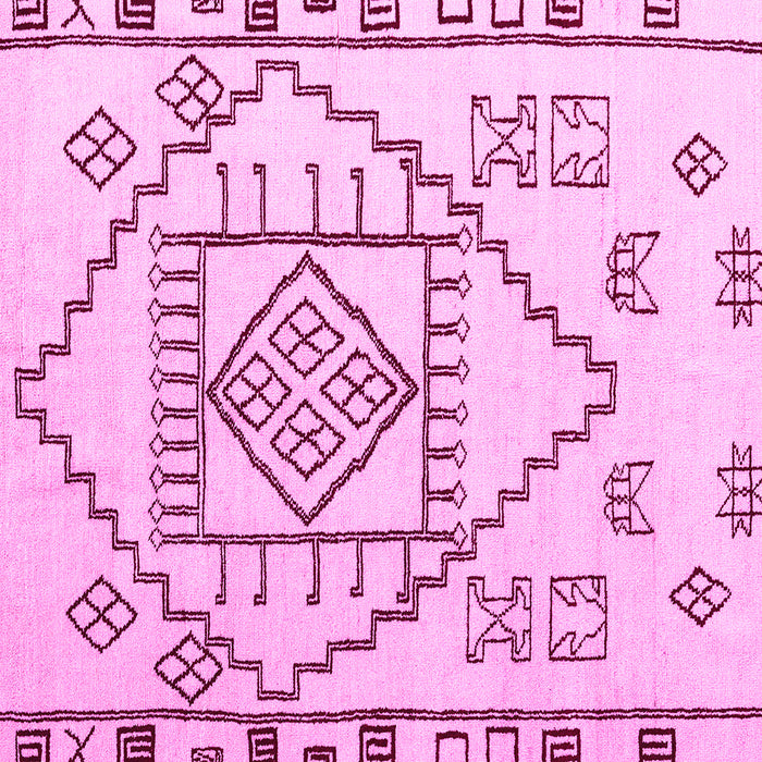 Square Machine Washable Solid Pink Modern Rug, wshabs5071pnk