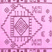 Square Machine Washable Solid Pink Modern Rug, wshabs5071pnk
