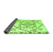 Sideview of Solid Green Modern Rug, abs5071grn