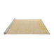 Sideview of Machine Washable Abstract Sun Yellow Rug, wshabs5072