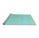 Sideview of Machine Washable Solid Light Blue Modern Rug, wshabs5072lblu