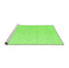 Sideview of Machine Washable Solid Green Modern Area Rugs, wshabs5072grn