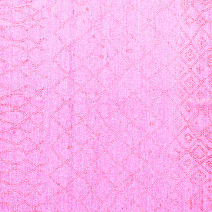 Square Machine Washable Solid Pink Modern Rug, wshabs5072pnk