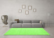 Machine Washable Solid Green Modern Area Rugs in a Living Room,, wshabs5072grn