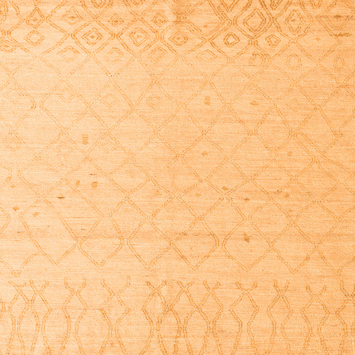 Square Machine Washable Solid Orange Modern Area Rugs, wshabs5072org