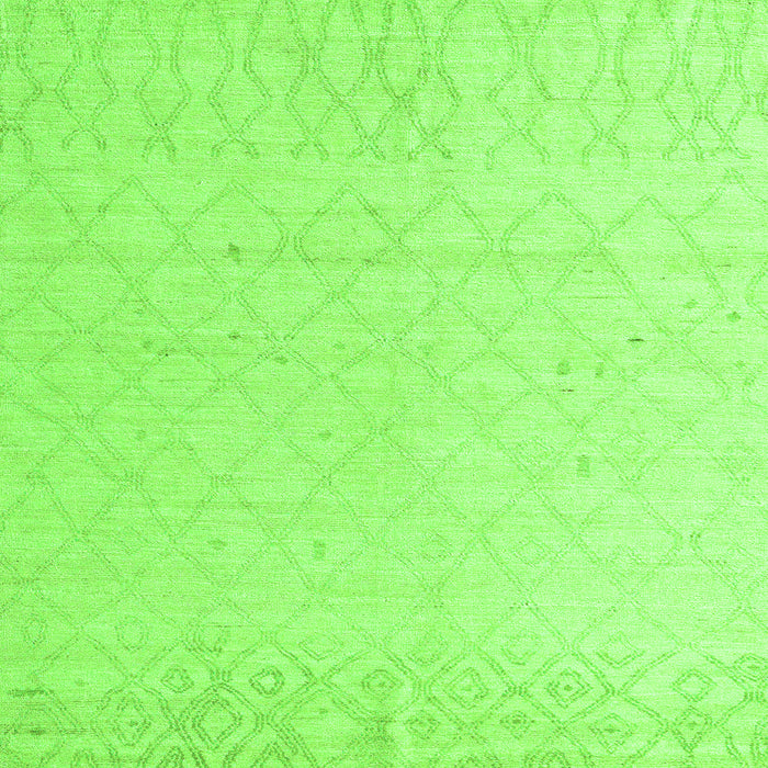 Square Machine Washable Solid Green Modern Area Rugs, wshabs5072grn