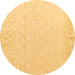 Round Solid Brown Modern Rug, abs5072brn