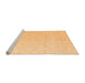 Sideview of Machine Washable Solid Orange Modern Area Rugs, wshabs5072org