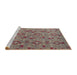 Sideview of Machine Washable Abstract Tan Brown Rug, wshabs5073