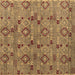 Square Abstract Brown Modern Rug, abs5073brn