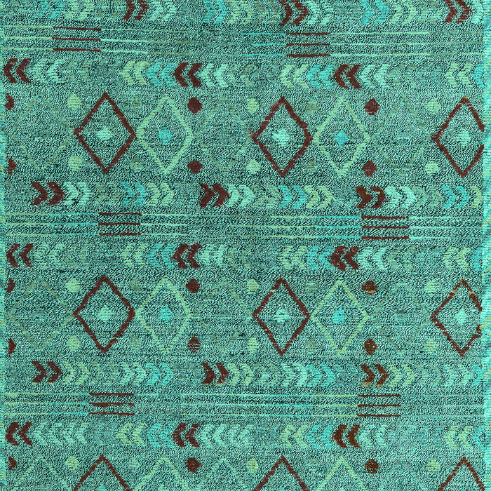 Machine Washable Abstract Turquoise Modern Area Rugs, wshabs5073turq