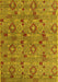 Abstract Yellow Modern Rug, abs5073yw