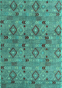 Abstract Turquoise Modern Rug, abs5073turq