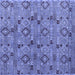 Square Abstract Blue Modern Rug, abs5073blu