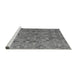 Sideview of Machine Washable Abstract Gray Modern Rug, wshabs5073gry