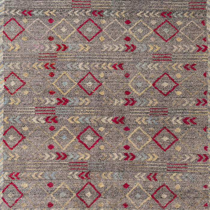 Square Abstract Tan Brown Modern Rug, abs5073
