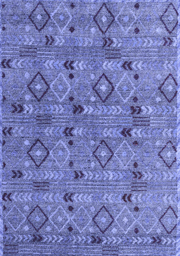 Abstract Blue Modern Rug, abs5073blu