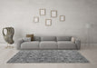 Machine Washable Abstract Gray Modern Rug in a Living Room,, wshabs5073gry