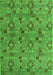 Machine Washable Abstract Green Modern Area Rugs, wshabs5073grn