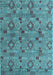 Machine Washable Abstract Light Blue Modern Rug, wshabs5073lblu