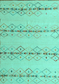 Solid Turquoise Modern Rug, abs5074turq