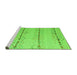 Sideview of Machine Washable Solid Green Modern Area Rugs, wshabs5074grn